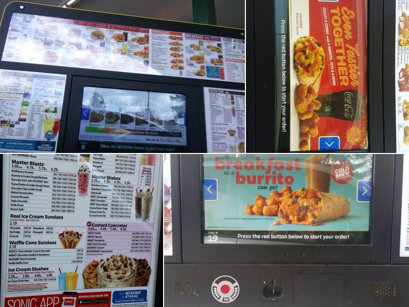Sonic Drive-In Menu