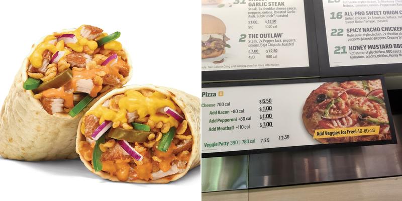 Subway Menu