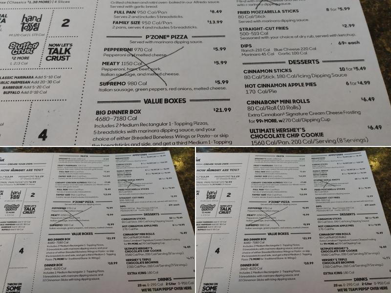 Pizza Hut Menu