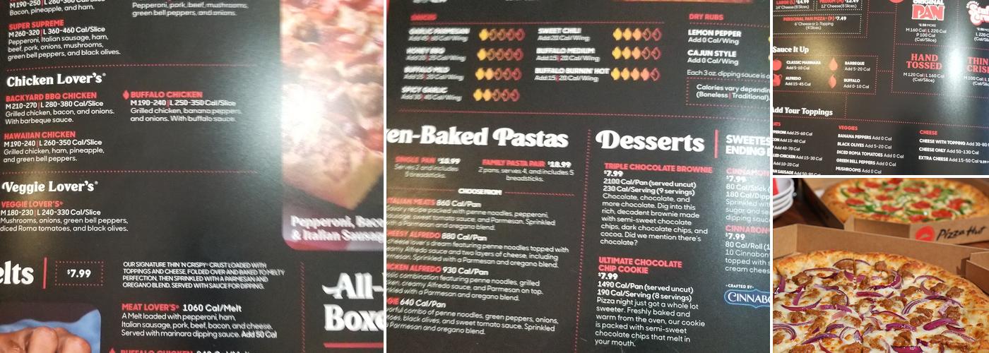 Pizza Hut Menu