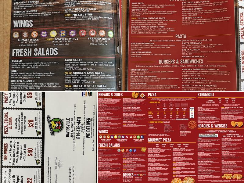 Fox's Pizza Den Menu