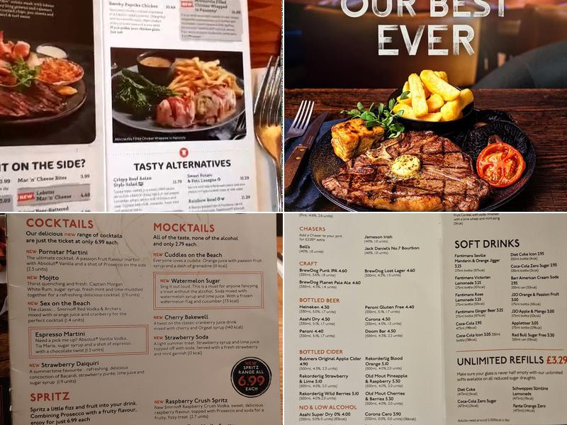 Halfway House Beefeater Menu