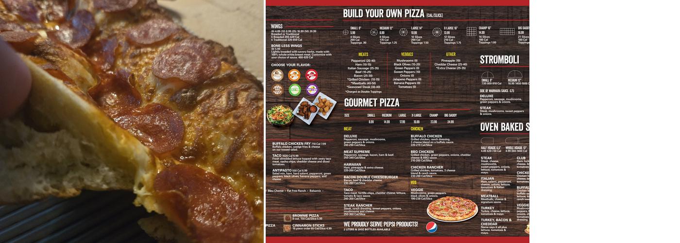 Fox's Pizza Menu