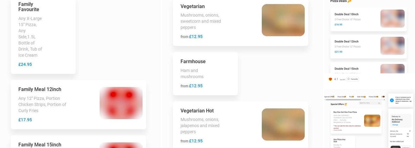 Farmhouse Pizza Menu