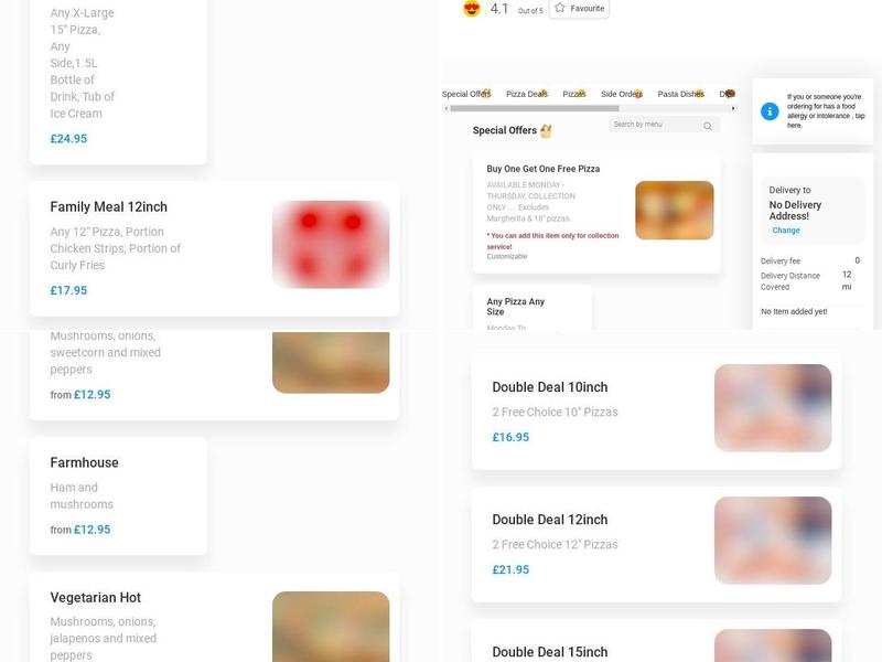 Farmhouse Pizza Menu