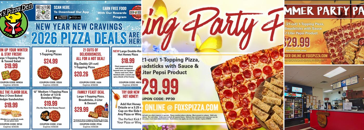 Fox's Pizza Den Menu