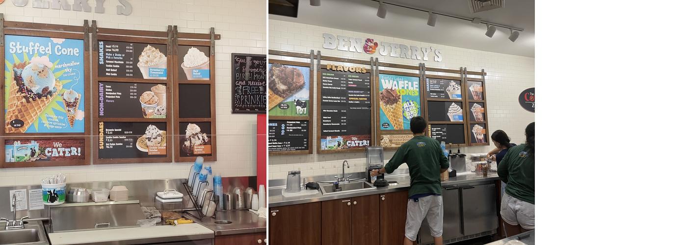 Ben & Jerry's Menu