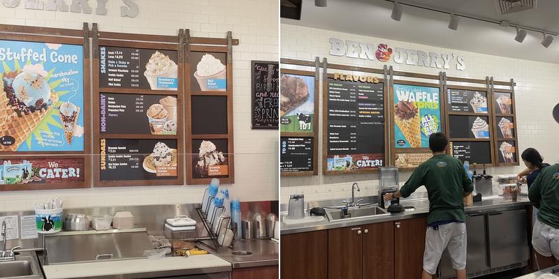 Ben & Jerry's Menu