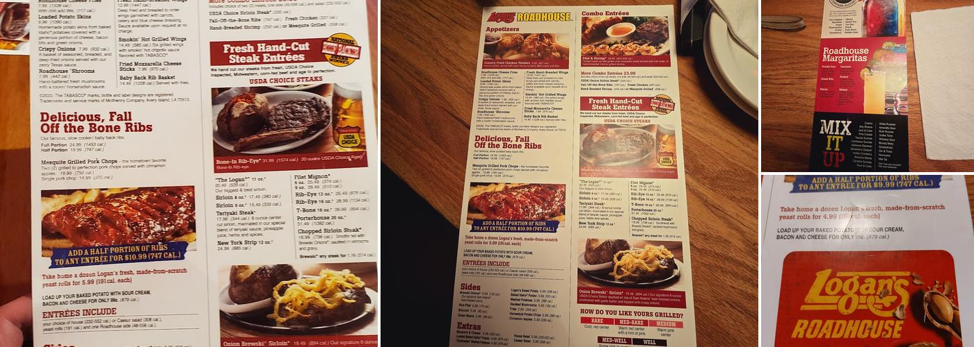 Logan's Roadhouse Menu