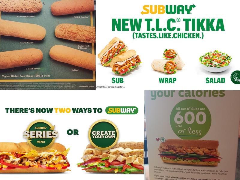 Subway Menu