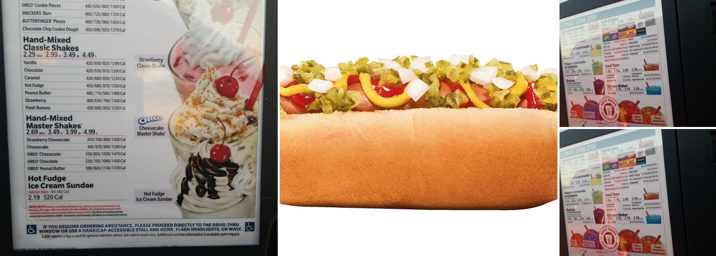 Sonic Drive-In Menu