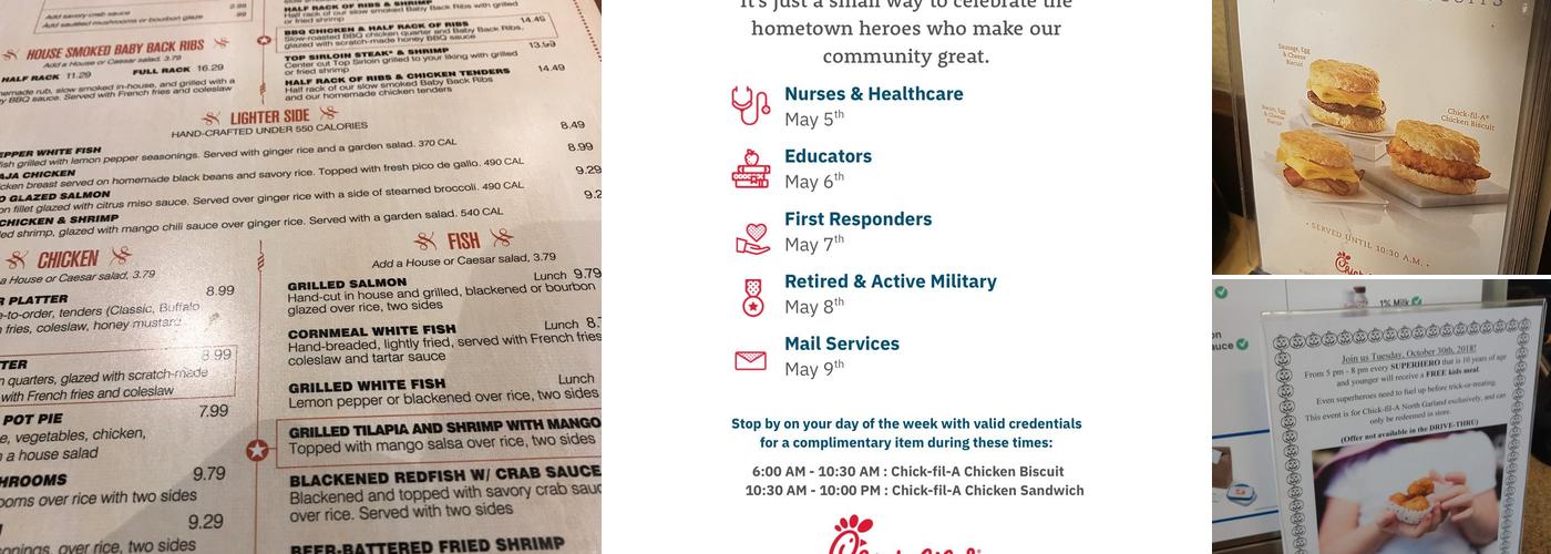 Chick-fil-A Menu