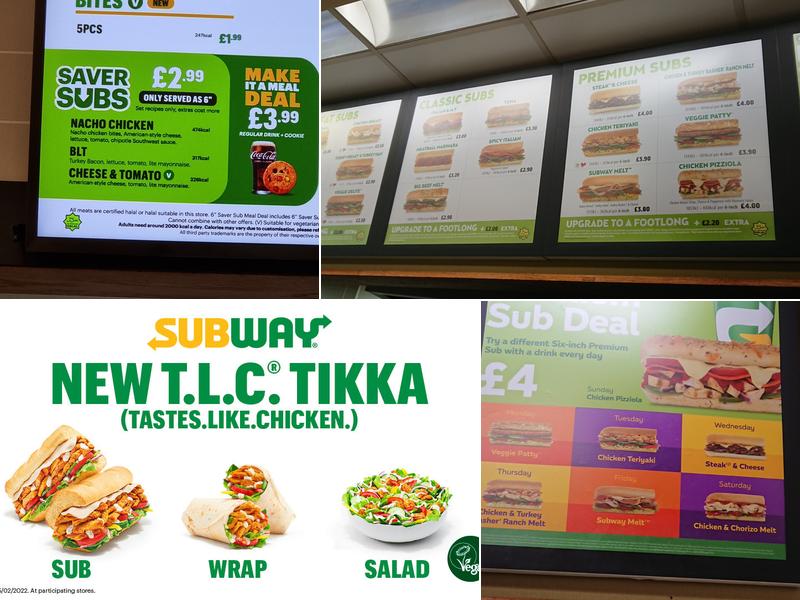 Subway Menu