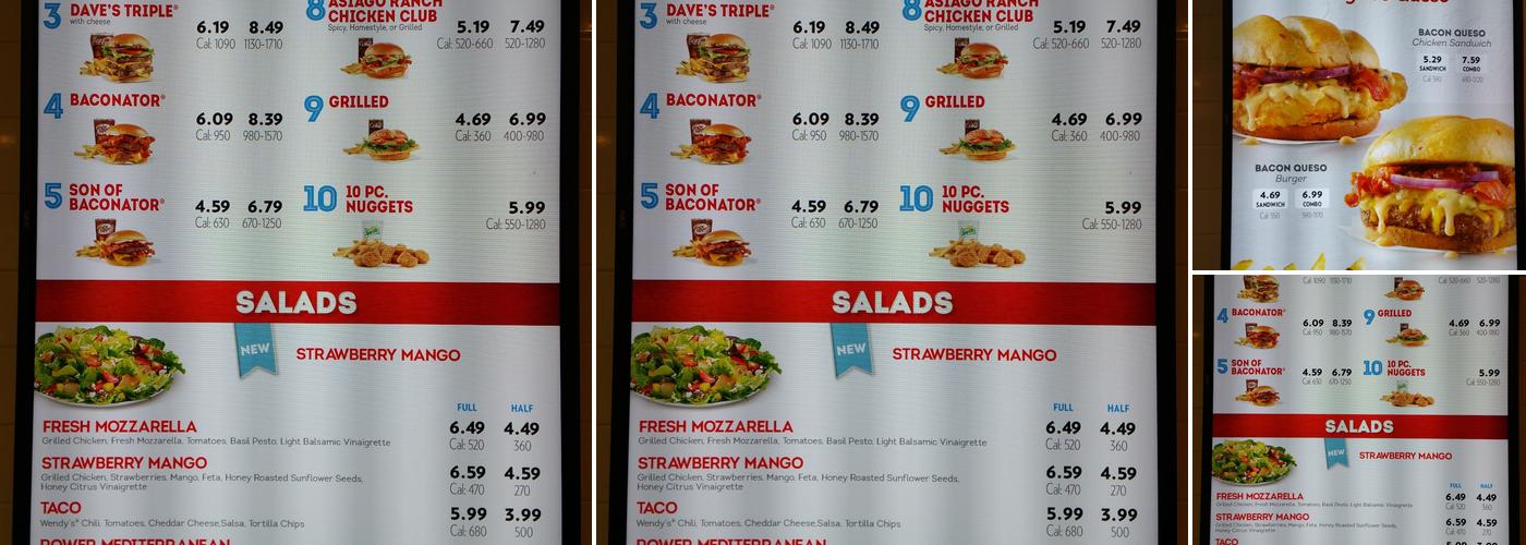 Wendy's Menu