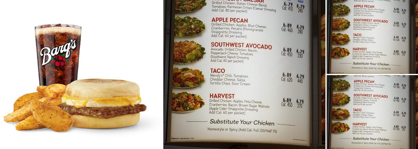 Wendy's Menu