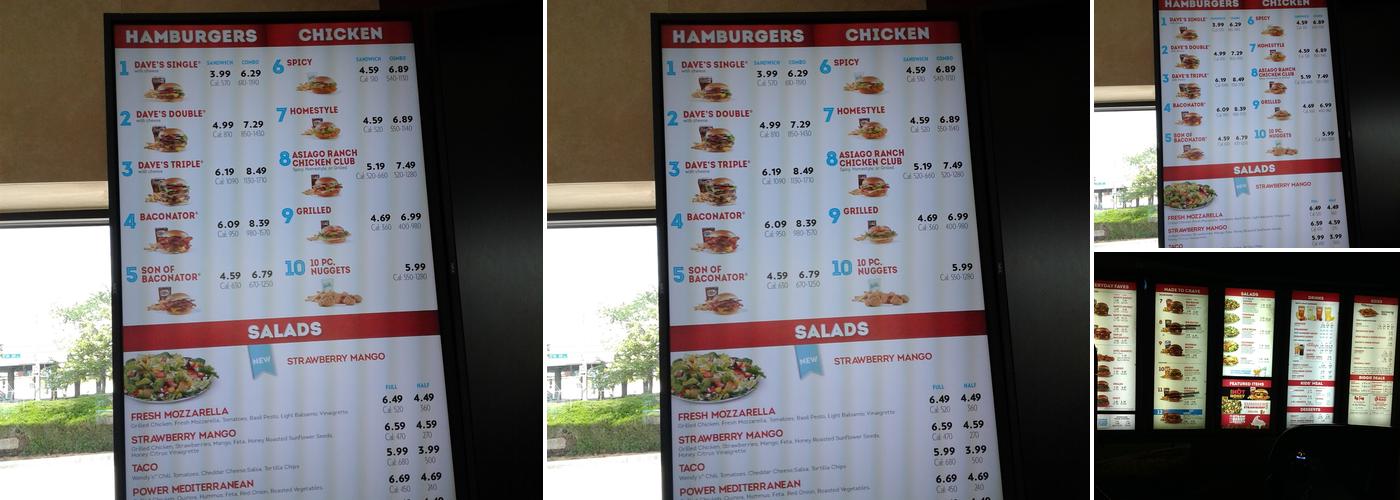 Wendy's Menu