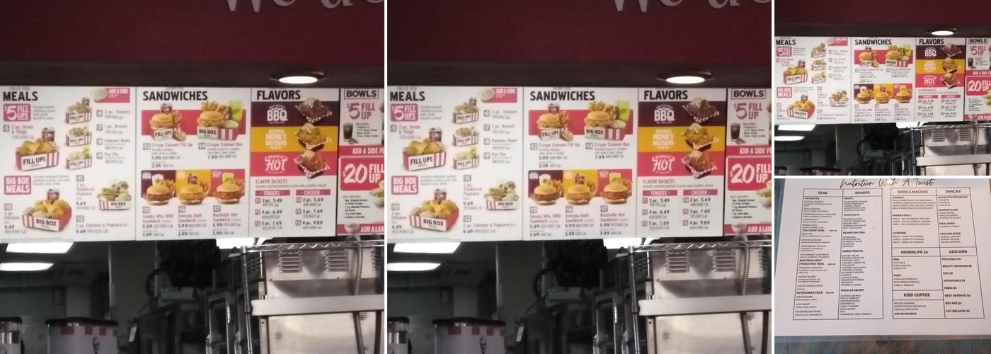 KFC Menu