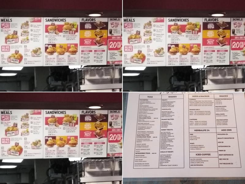 KFC Menu