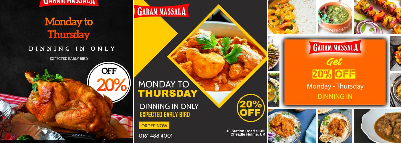 Garam Massala, Cheadle Hulme Menu