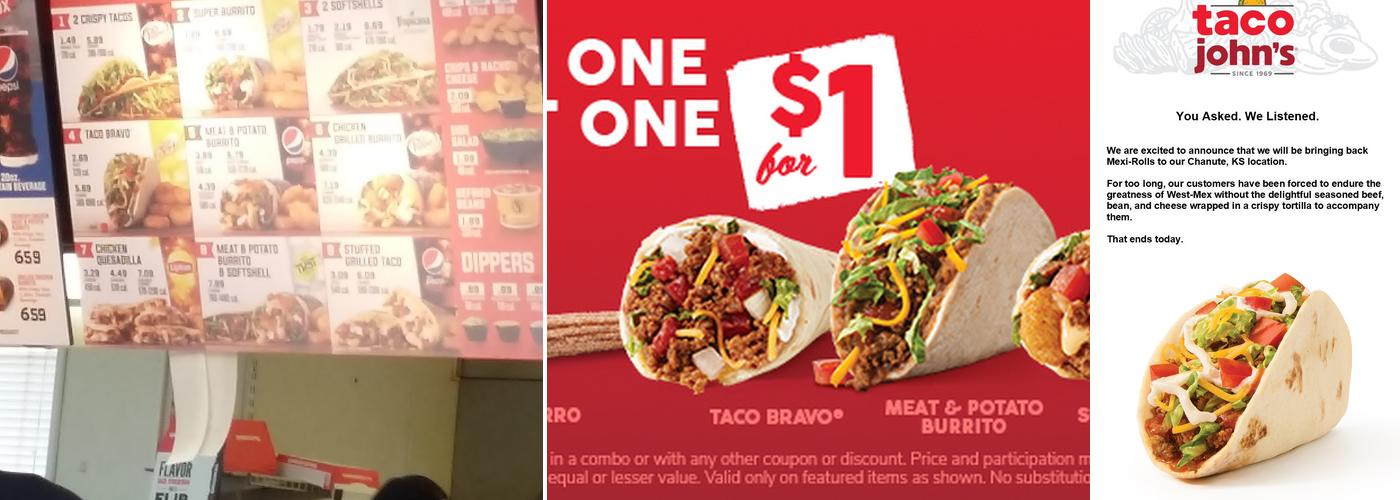 Taco John's Menu