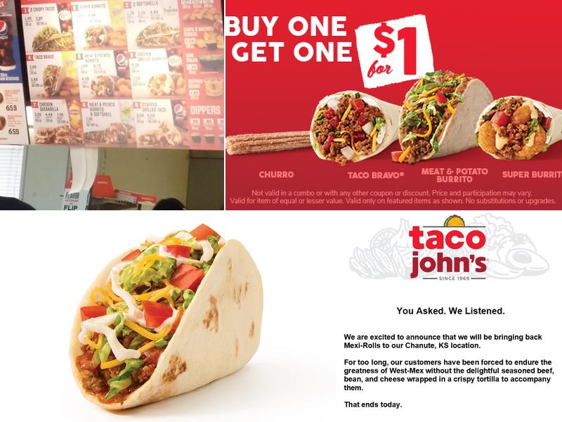 Taco John's Menu