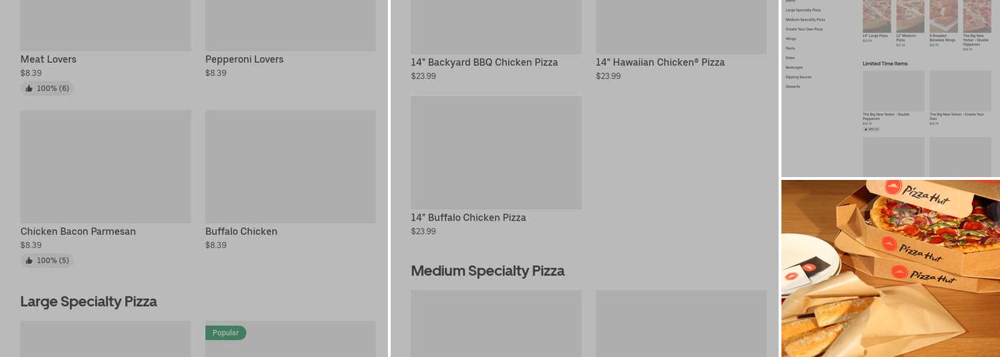 Pizza Hut Menu