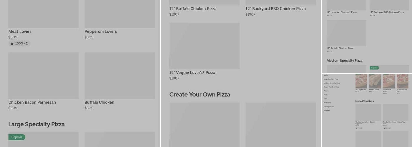 Pizza Hut Menu