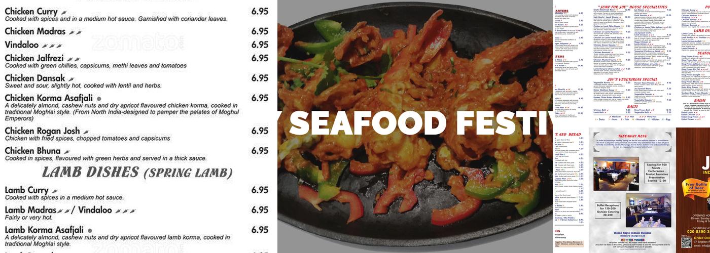 Joy Indian Cuisine Menu