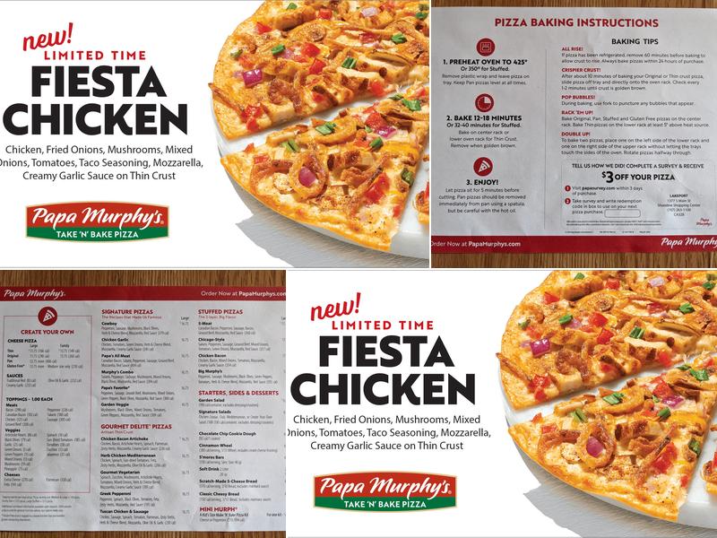 Papa Murphy's | Take 'N' Bake Pizza Menu