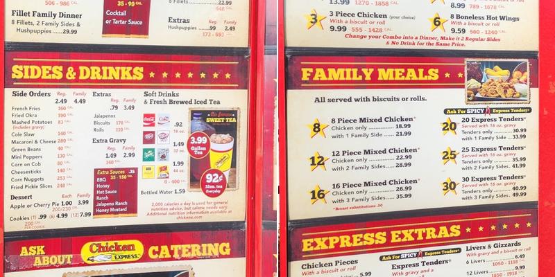 Chicken Express Menu