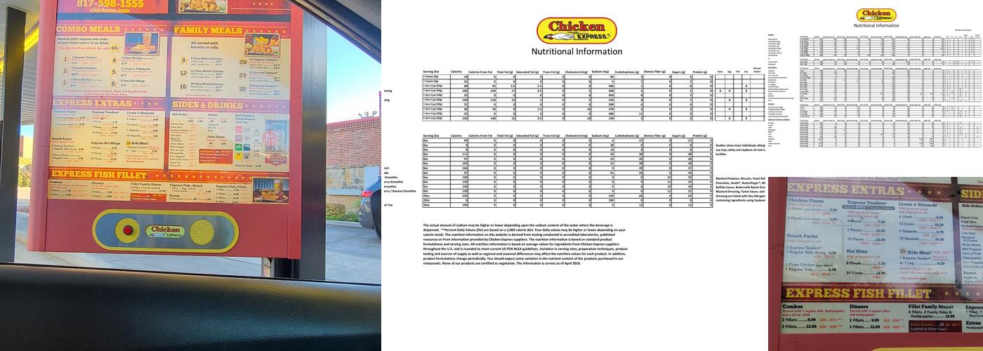 Chicken Express Menu