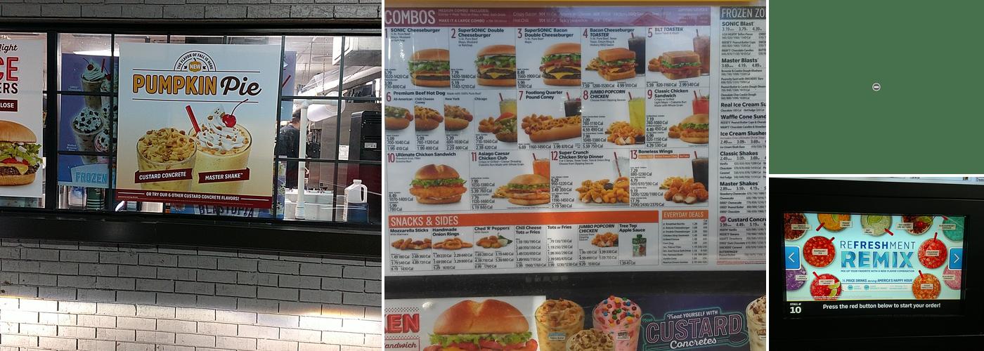 Sonic Drive-In Menu