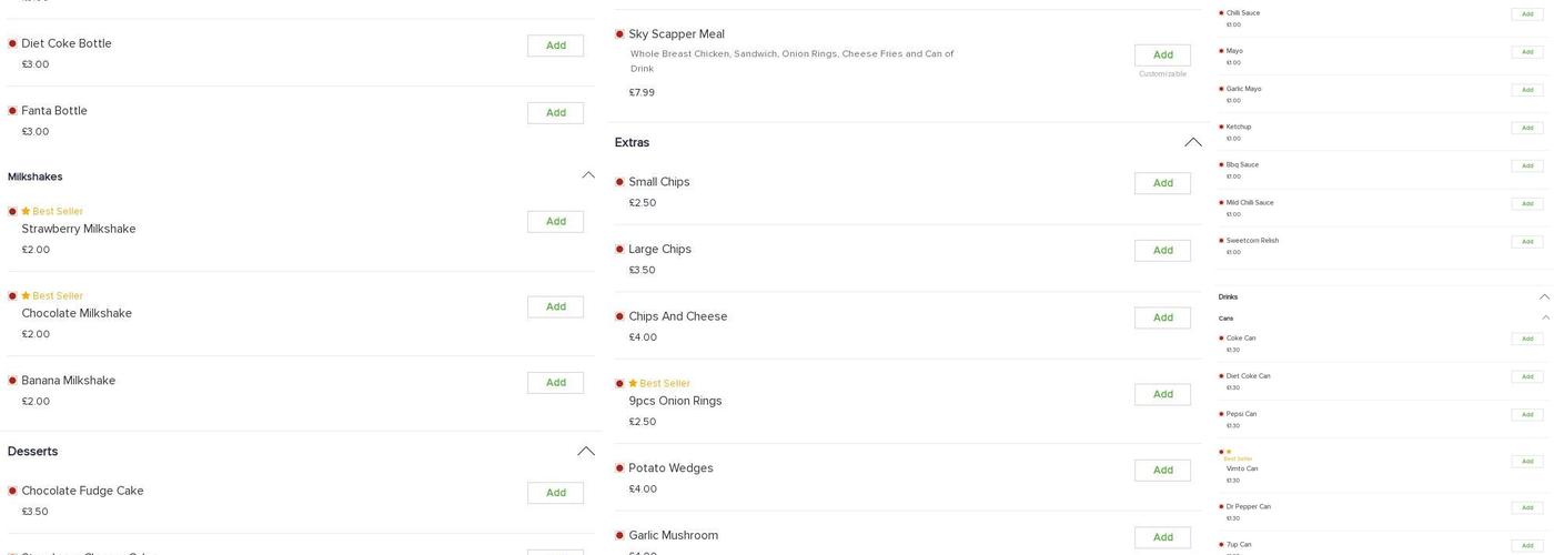 Continental Newton Menu