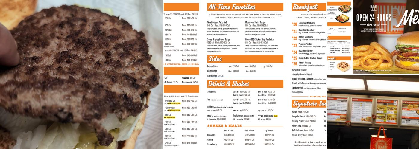 Whataburger Menu