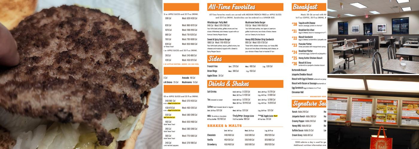 Whataburger Menu
