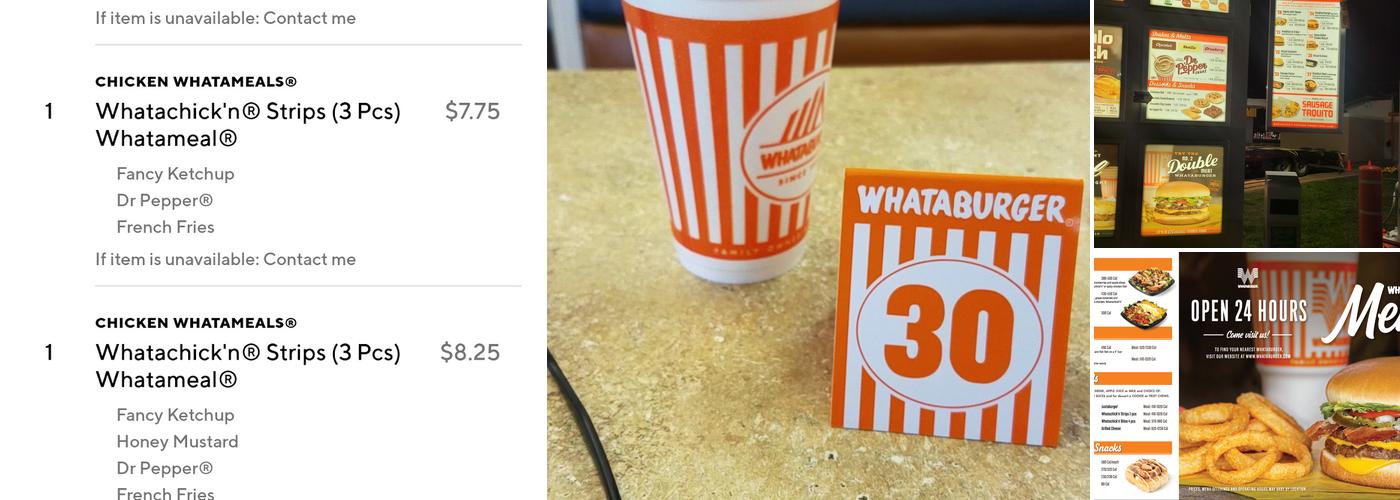 Whataburger Menu