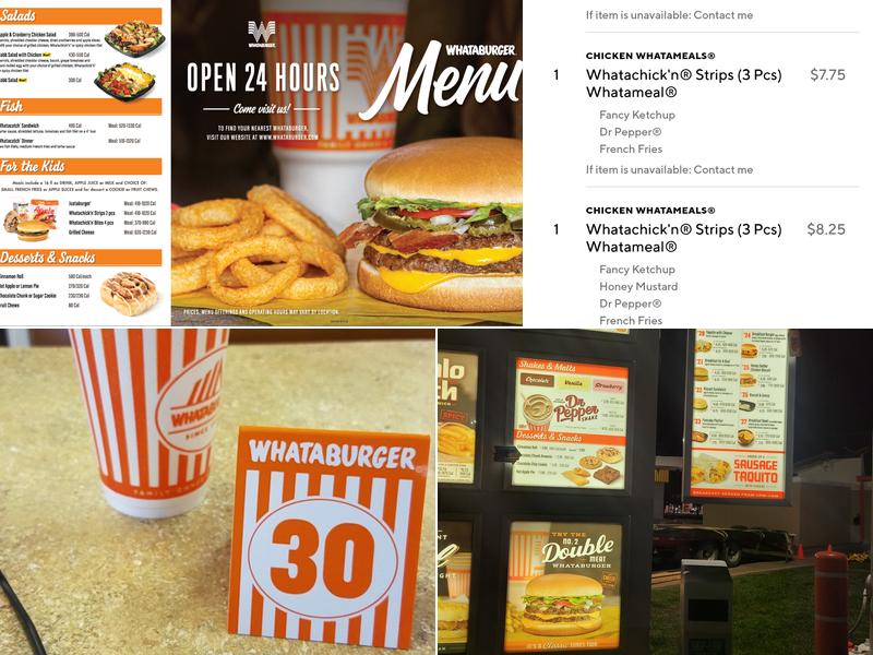 Whataburger Menu