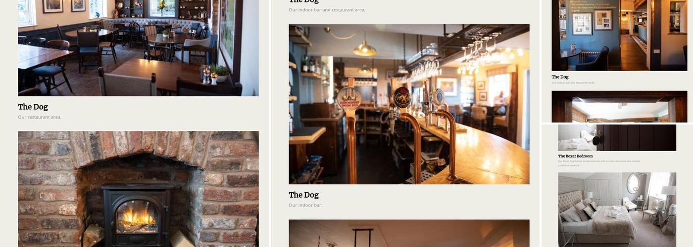 The Dog at Peover Menu