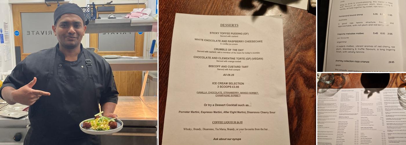 The Davenport Arms Menu