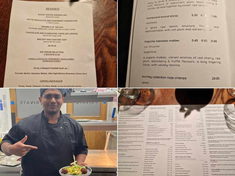 The Davenport Arms Menu