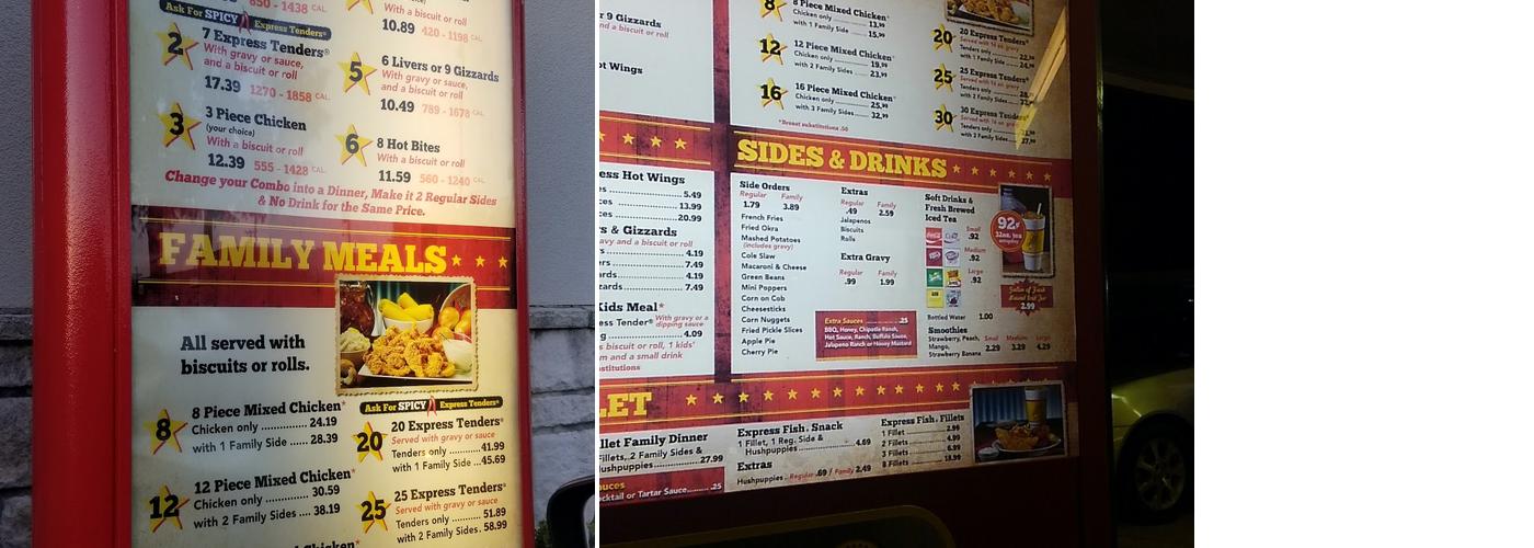 Chicken Express Menu