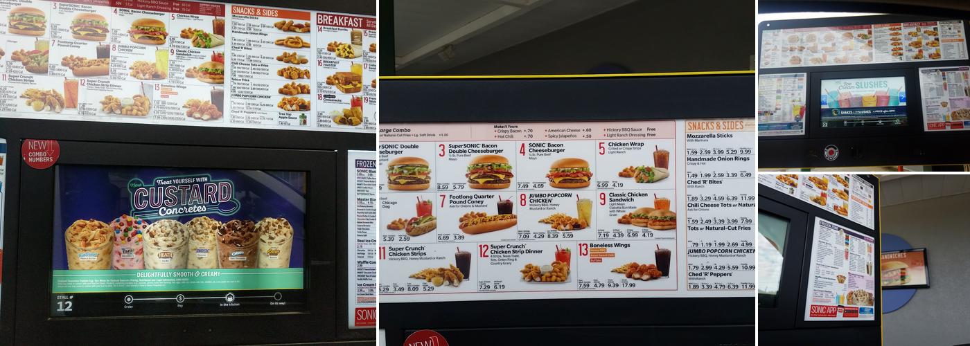Sonic Drive-In Menu