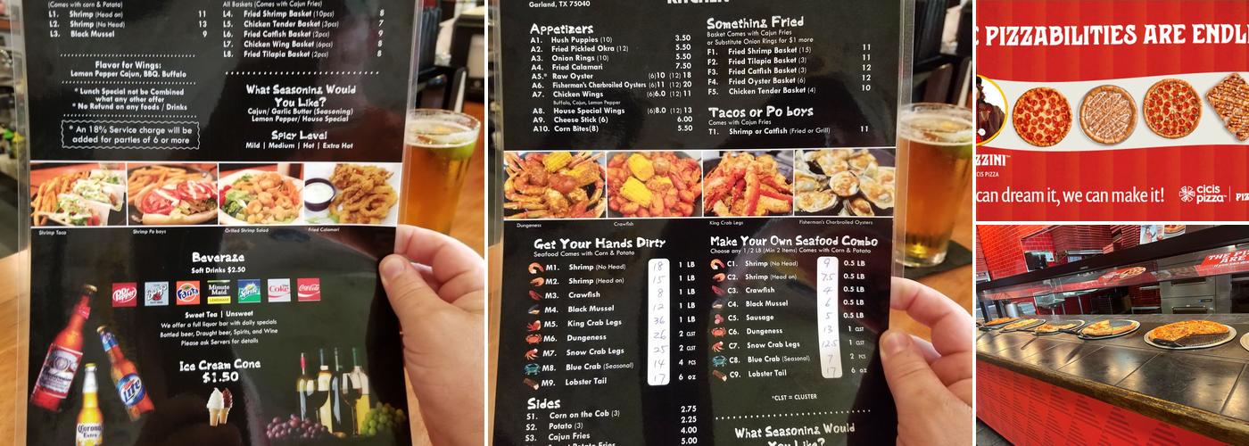 Cicis Pizza Menu