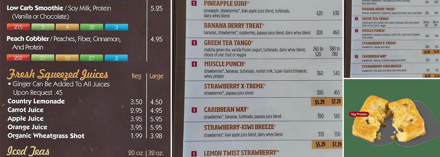 Smoothie King Menu