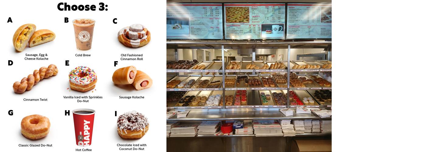 Shipley Do-Nuts Menu