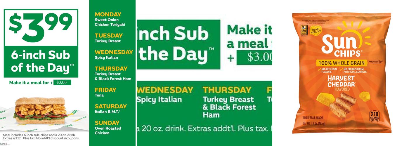 Subway Menu
