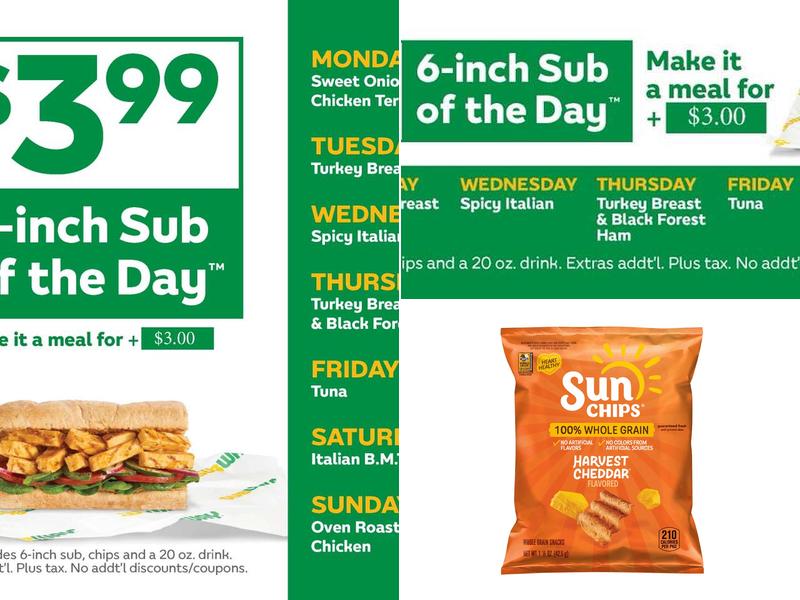 Subway Menu