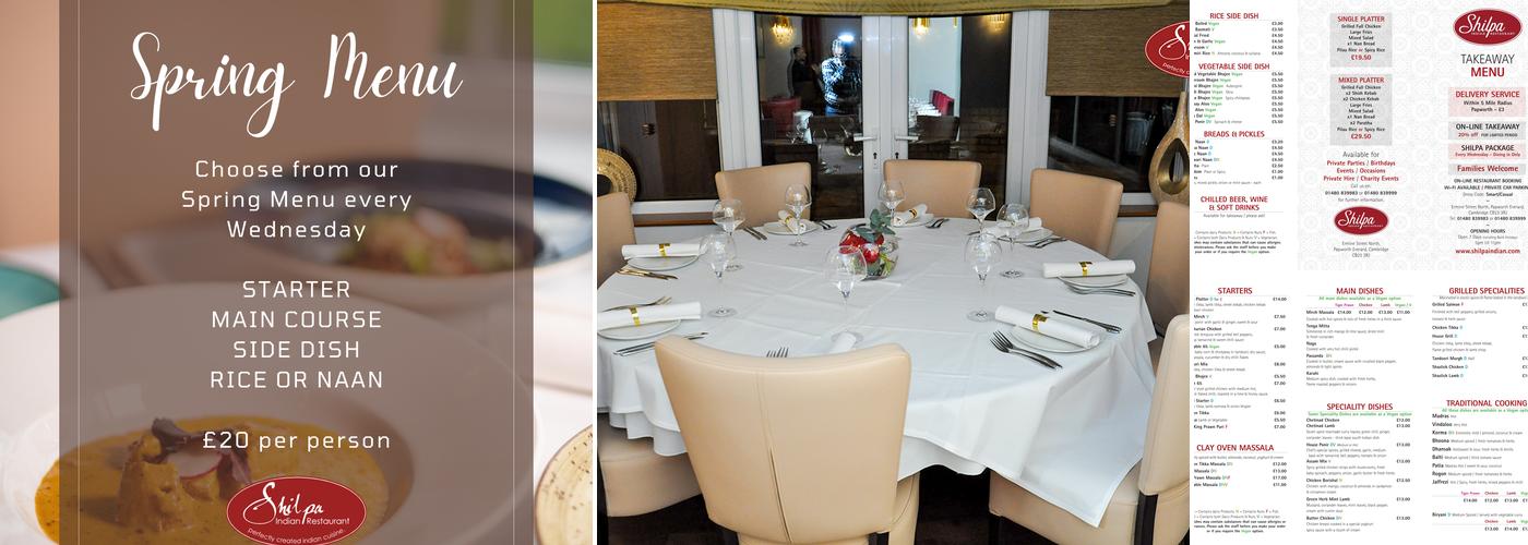 Shilpa Indian Restaurant Menu