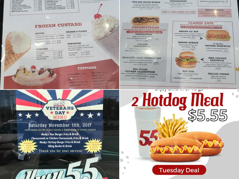 Hwy 55 Burgers Shakes & Fries Menu