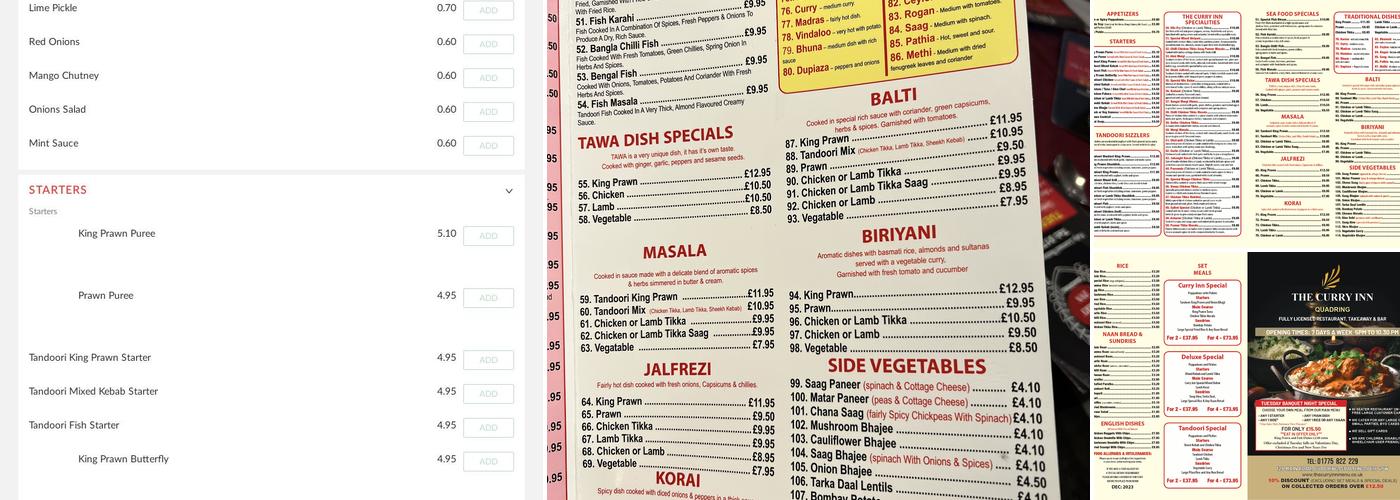 The Curry Inn Menu